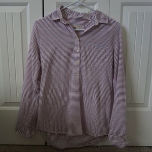 J. Crew Red, White, and Blue Striped Popover